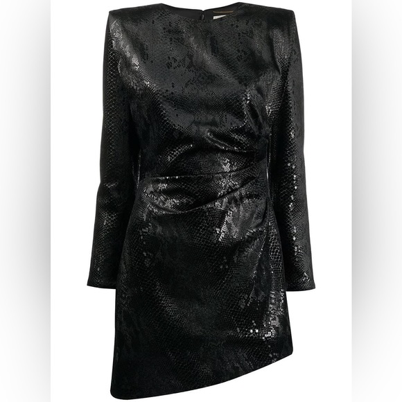 SAINT LAURENT Velvet Snakeskin-effect Mini Dress - Picture 11 of 11